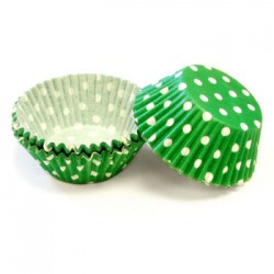 Green Polka Dots, 60 st muffinsformar