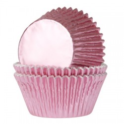 Foliemuffinsformar - Rosa (Baby Pink), 24 st